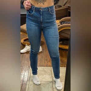 Forever 21 high-waisted skinny jeans.
